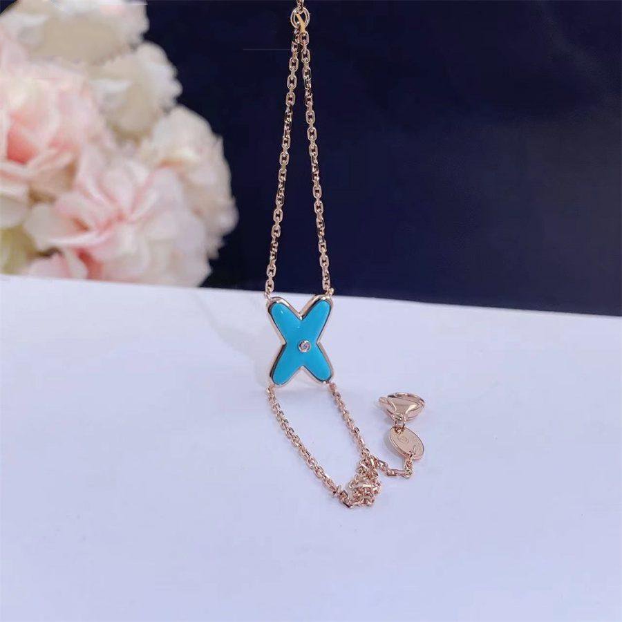 [Amore]JEUX BRACELET TURQUOISE PINK GOLD 1 DIAMOND