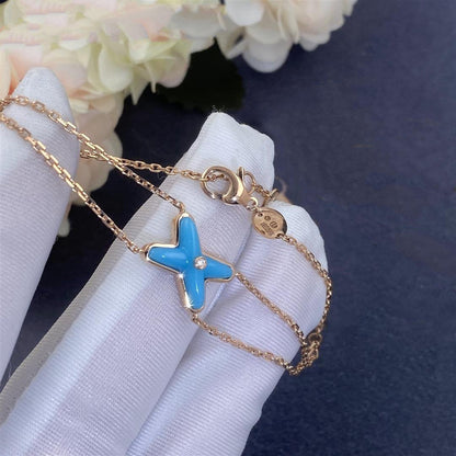 [Amore]JEUX BRACELET TURQUOISE PINK GOLD 1 DIAMOND