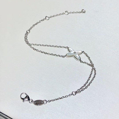 [Amore]JEUX BRACELET WHITE MOP SILVER 1 DIAMOND