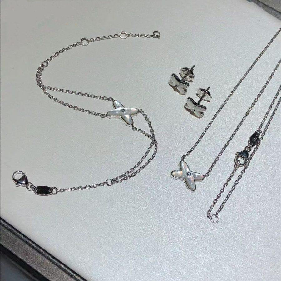 [Amore]JEUX BRACELET WHITE MOP SILVER 1 DIAMOND