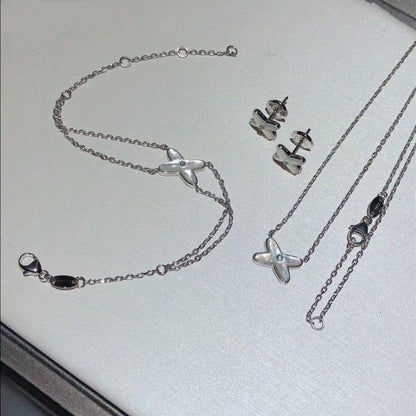 [Amore]JEUX BRACELET WHITE MOP SILVER 1 DIAMOND