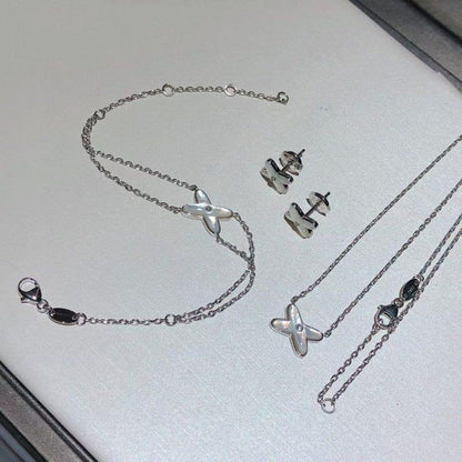 [Amore]JEUX BRACELET WHITE MOP SILVER 1 DIAMOND