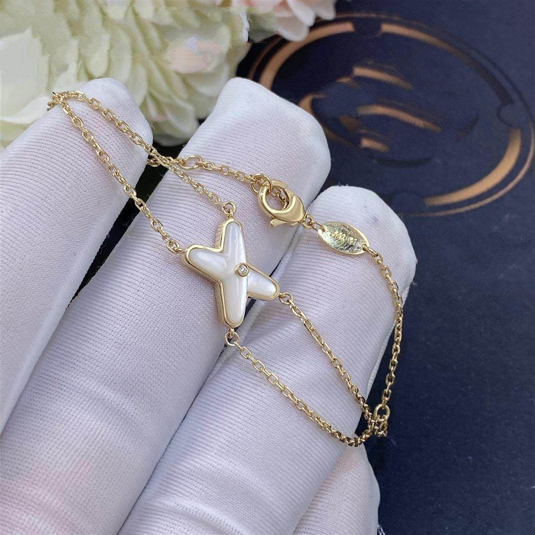 [Amore]JEUX BRACELET WHITE MOP GOLD 1 DIAMOND