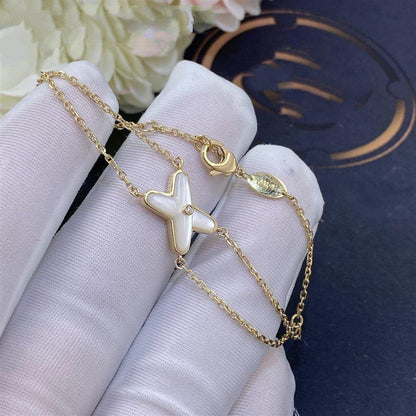 [Amore]JEUX BRACELET WHITE MOP GOLD 1 DIAMOND