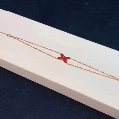 [Amore]JEUX BRACELET CARNELIAN PINK GOLD 1 DIAMOND