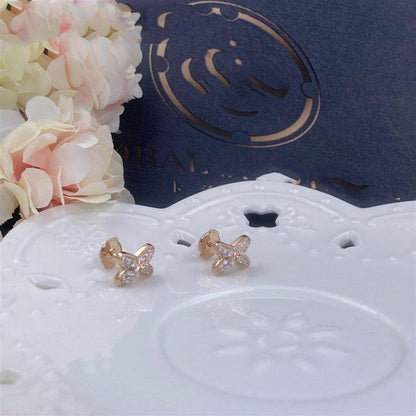 [Amore]JEUX DE PINK GOLD DIAMOND EARRINGS