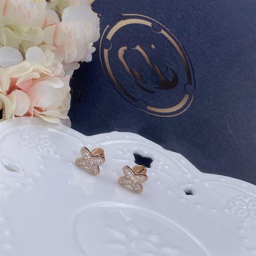 [Amore]JEUX DE PINK GOLD DIAMOND EARRINGS