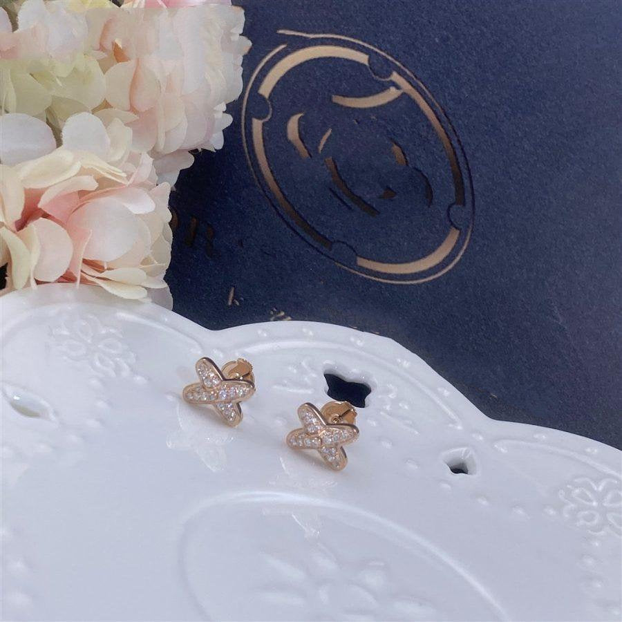 [Amore]JEUX DE PINK GOLD DIAMOND EARRINGS