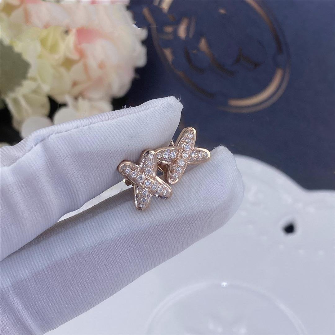 [Amore]JEUX DE PINK GOLD DIAMOND EARRINGS