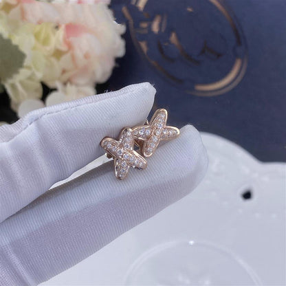 [Amore]JEUX DE PINK GOLD DIAMOND EARRINGS