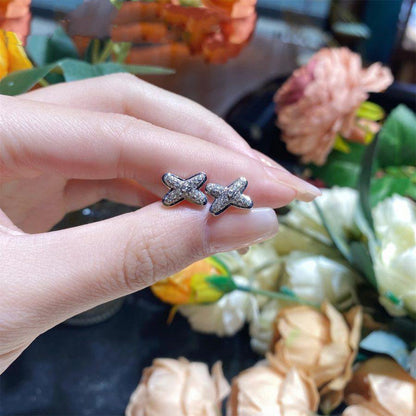 [Amore]JEUX DE SILVER DIAMOND EARRINGS