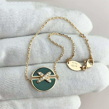 [Amore]JEUX DE BRACELET MALACHITE PINK GOLD DIAMONDS