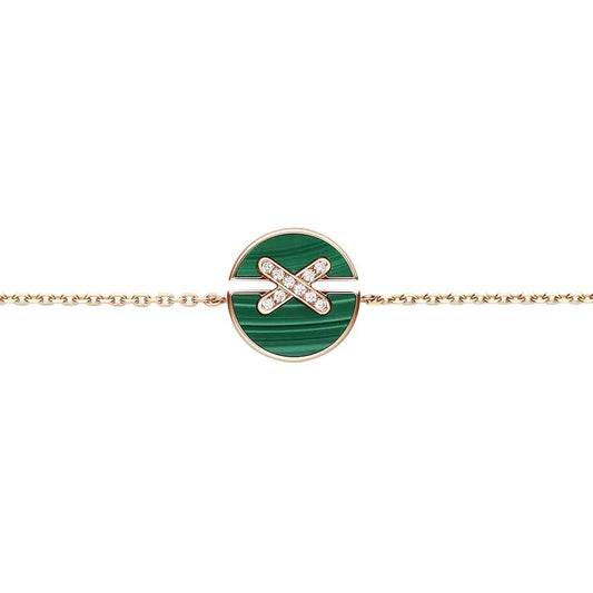 [Amore]JEUX DE BRACELET MALACHITE PINK GOLD DIAMONDS