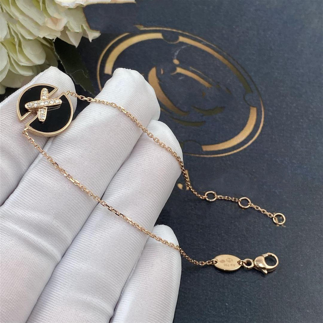 [Amore]JEUX DE BRACELET ONYX PINK GOLD DIAMOND