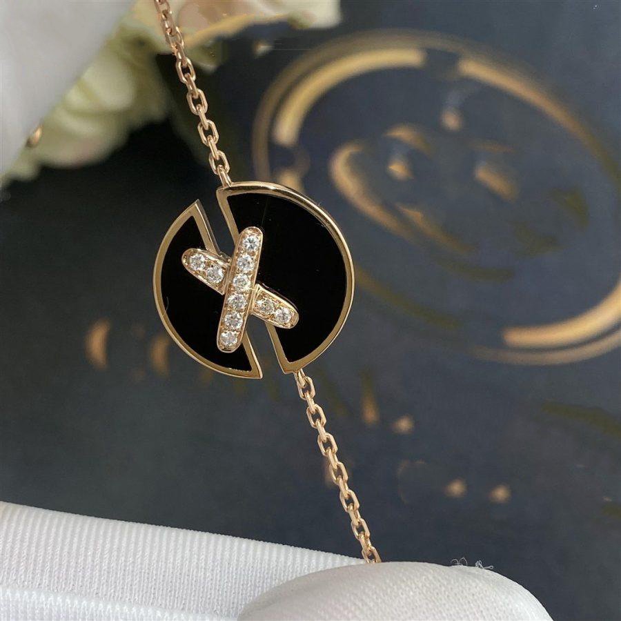 [Amore]JEUX DE BRACELET ONYX PINK GOLD DIAMOND