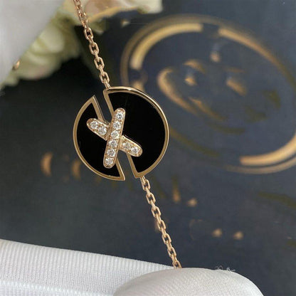 [Amore]JEUX DE BRACELET ONYX PINK GOLD DIAMOND