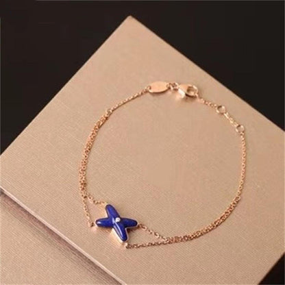 [Amore]Hollow Design Four-Leaf Clover Flower Shape Ring