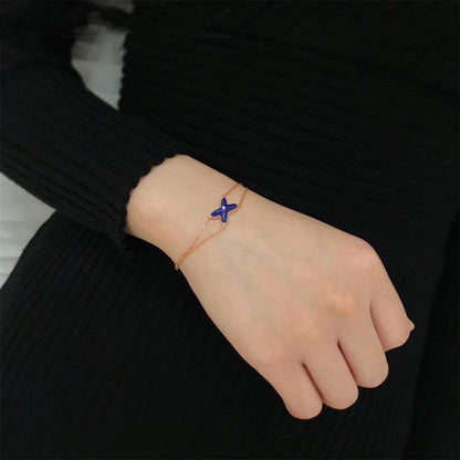 [Amore]Hollow Design Four-Leaf Clover Flower Shape Ring
