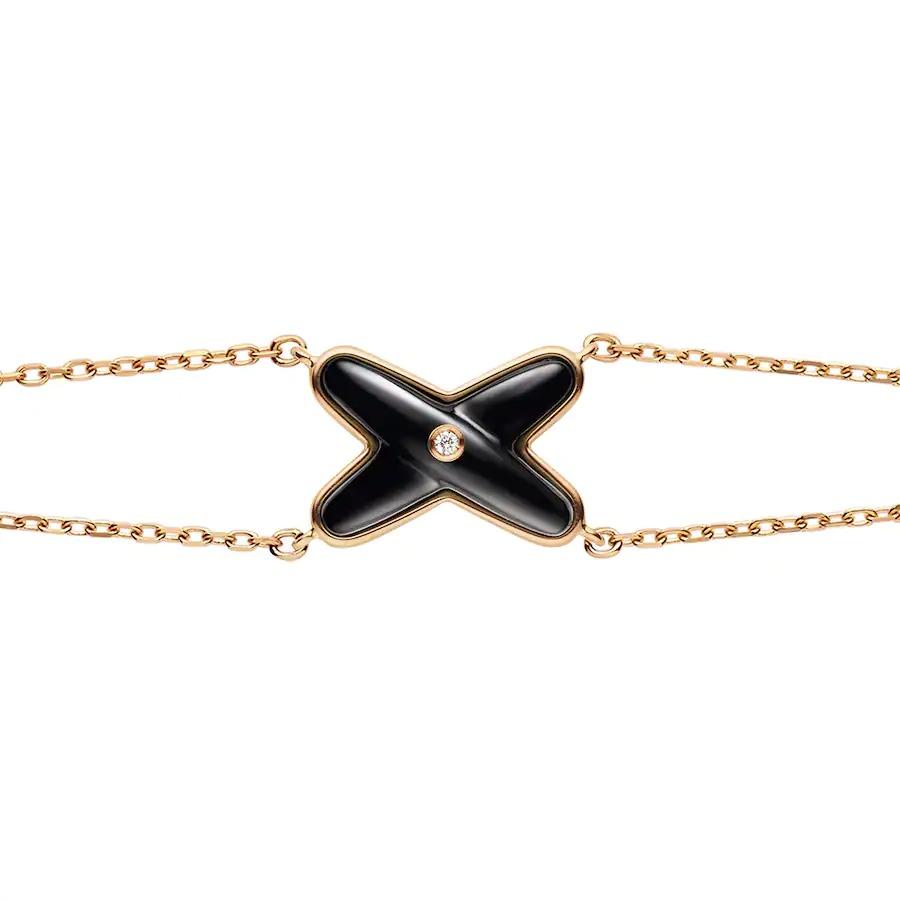 [Amore]JEUX BRACELET ONYX PINK GOLD 1 DIAMOND