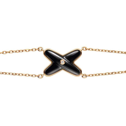 [Amore]JEUX BRACELET ONYX PINK GOLD 1 DIAMOND