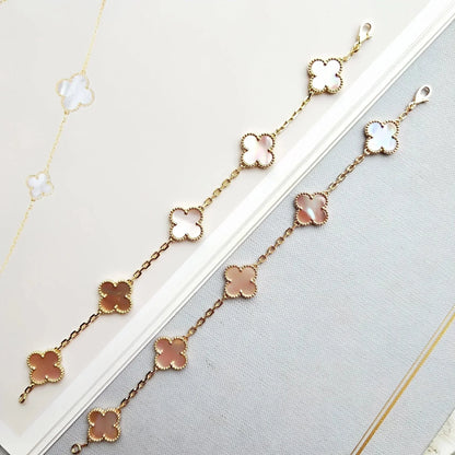 [Amore] CLOVER 5 MOTIFS  PINK MOP BRACELET COLLECTION