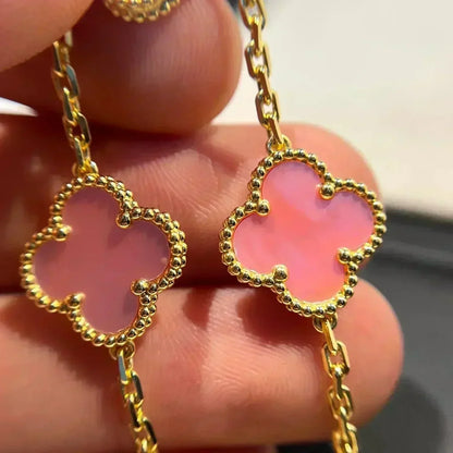 [Amore] CLOVER 5 MOTIFS  PINK MOP BRACELET COLLECTION