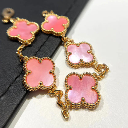 [Amore] CLOVER 5 MOTIFS  PINK MOP BRACELET COLLECTION
