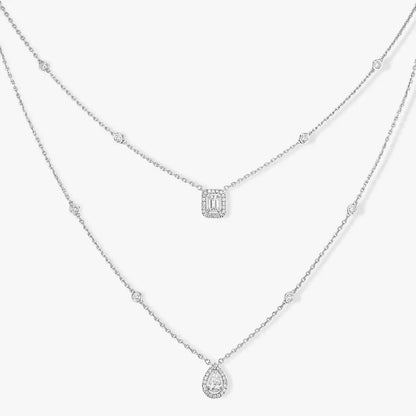 [Amore]Diamond Necklace My Twin 2 Rows