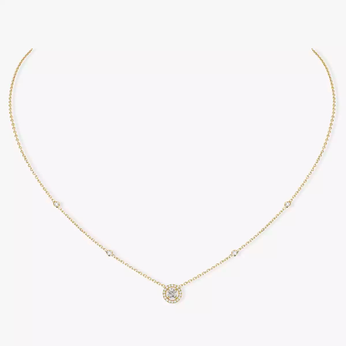 [Amore]Diamond Necklace 0,20ct Brilliant Shape Joy