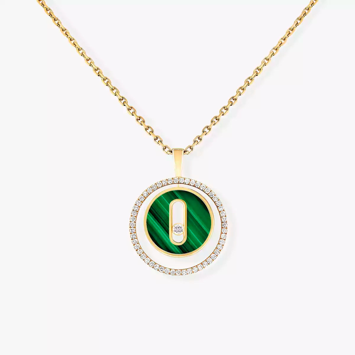 [Amore]Lucky Move Diamond Necklace in Rose Gold and White Mother-of-Pearl