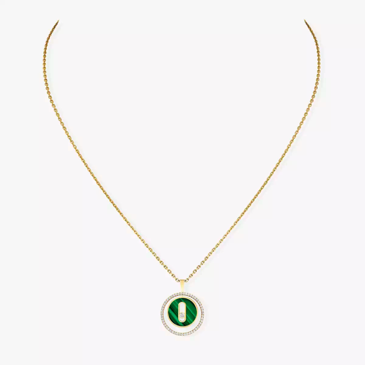 [Amore]Lucky Move Diamond Necklace in Rose Gold and White Mother-of-Pearl