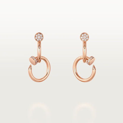 [Amore]JUSTE HALF DIAMOND DOUBLE EARRINGS