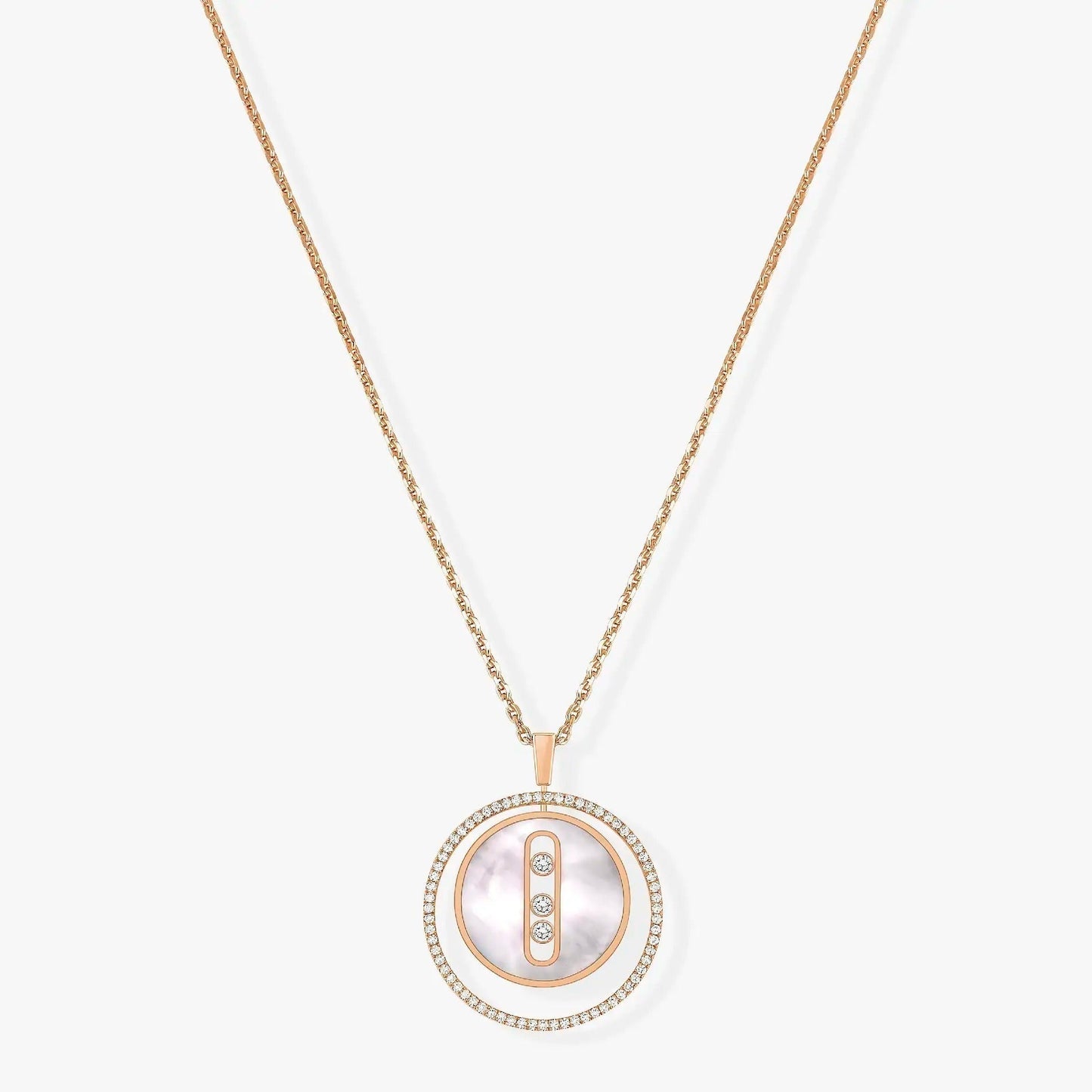 [Amore]LUCKY MOVE MM NACRE BLANCHE DIAMOND NECKLACE