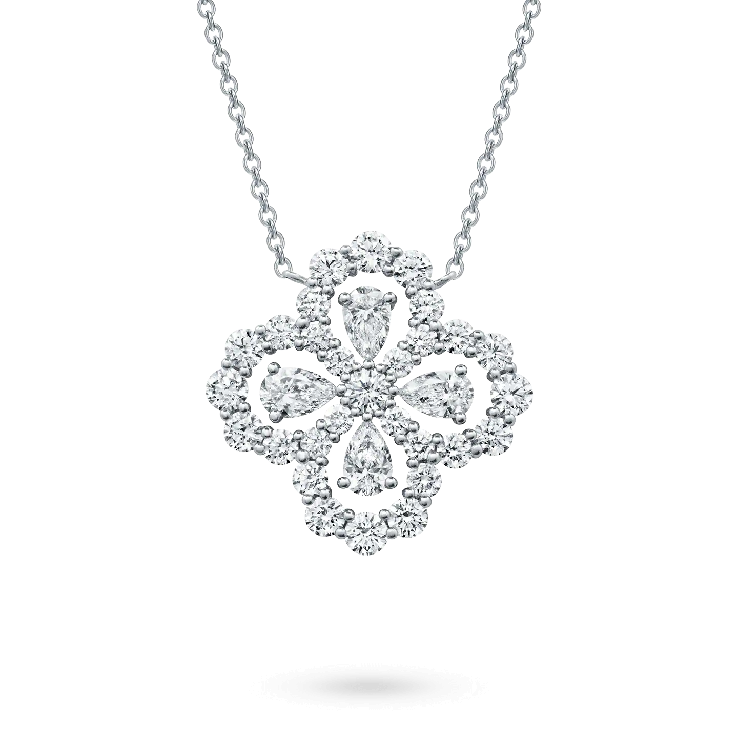 [Amore]LOOP NECKLACE FULL MOTIF DIAMOND 16MM MULTIPLE COLORS