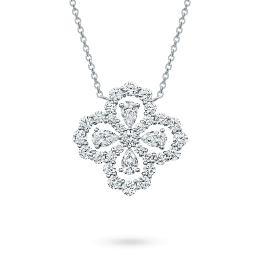 [Amore]LOOP NECKLACE FULL MOTIF DIAMOND 16MM MULTIPLE COLORS