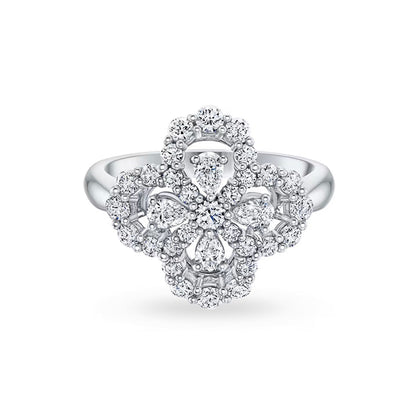 [Amore]LOOP RING FULL MOTIF DIAMOND 16MM SILVE