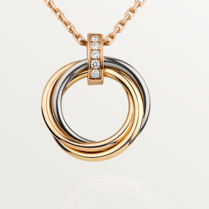 [Amore]TRINITY NECKLACE GOLD  DIAMONDS