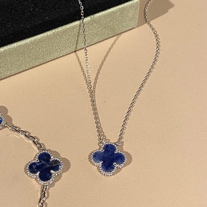 [Amore]CLOVER 15MM PIETERSITE NECKLACE SILVER