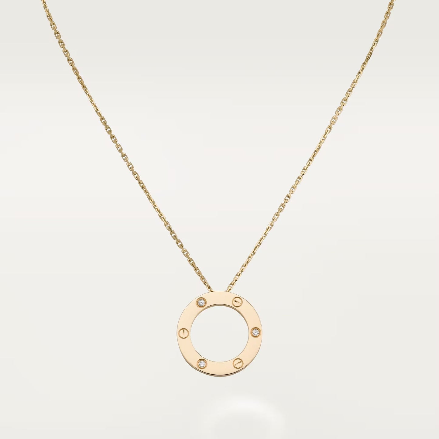 [Amore]LOVE NECKLACE 16MM 3 DIAMONDS