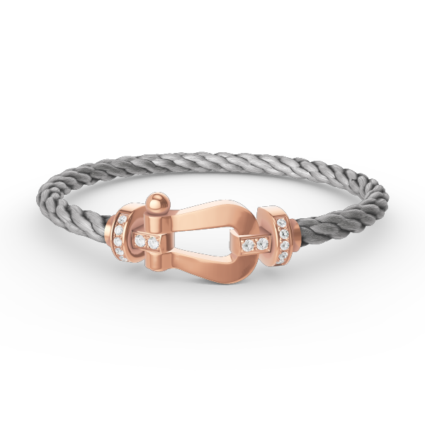 [Amore]FORCE LARGE HORSESHOE HALF DIAMOND BRACELET ROSE GOLD