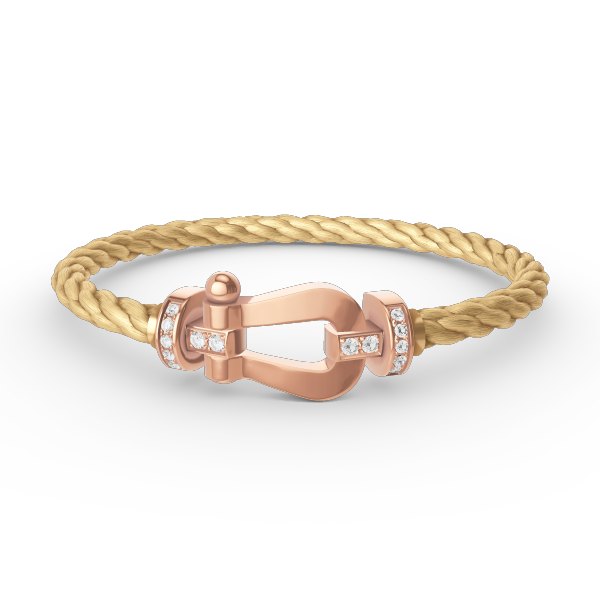 [Amore]FORCE LARGE HORSESHOE HALF DIAMOND BRACELET ROSE GOLD