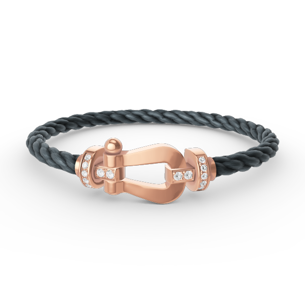 [Amore]FORCE LARGE HORSESHOE HALF DIAMOND BRACELET ROSE GOLD