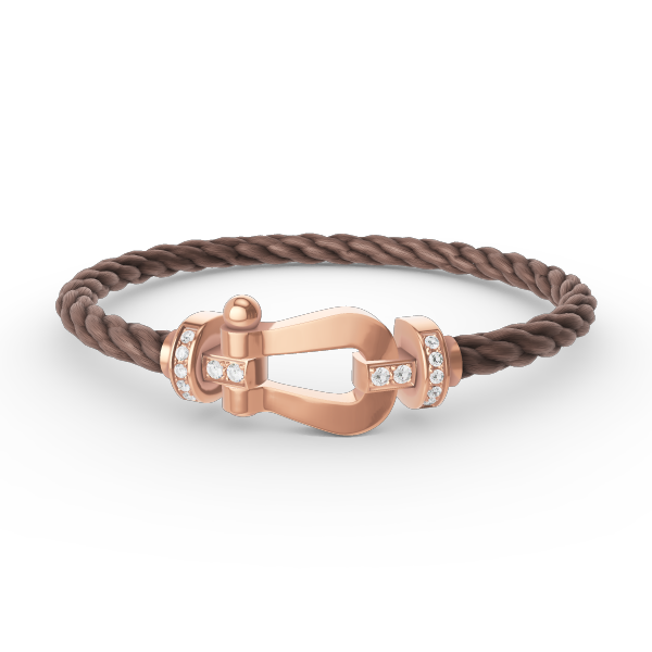[Amore]FORCE LARGE HORSESHOE HALF DIAMOND BRACELET ROSE GOLD