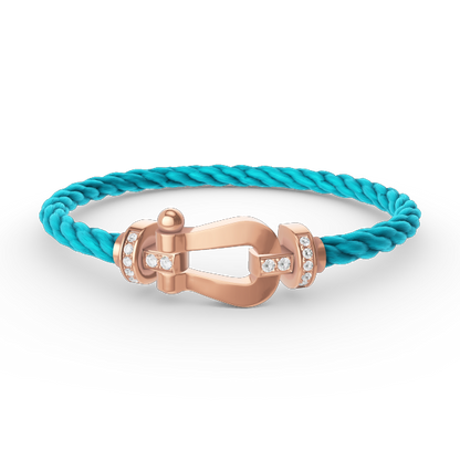 [Amore]FORCE LARGE HORSESHOE HALF DIAMOND BRACELET ROSE GOLD