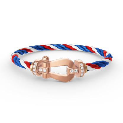 [Amore]FORCE LARGE HORSESHOE HALF DIAMOND BRACELET ROSE GOLD