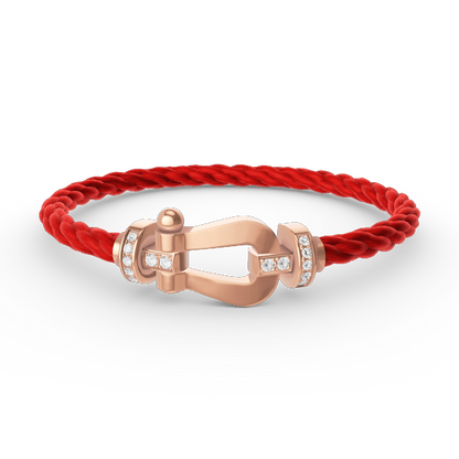 [Amore]FORCE LARGE HORSESHOE HALF DIAMOND BRACELET ROSE GOLD