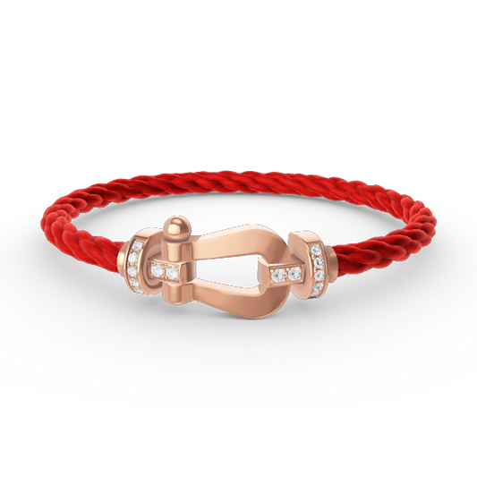 [Amore]FORCE LARGE HORSESHOE HALF DIAMOND BRACELET ROSE GOLD