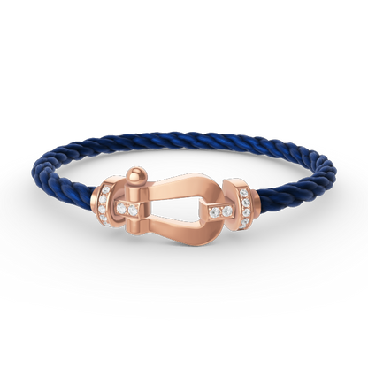 [Amore]FORCE LARGE HORSESHOE HALF DIAMOND BRACELET ROSE GOLD
