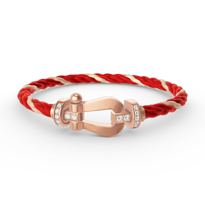 [Amore]FORCE LARGE HORSESHOE HALF DIAMOND BRACELET ROSE GOLD