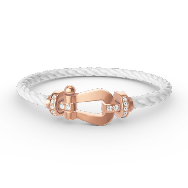 [Amore]FORCE LARGE HORSESHOE HALF DIAMOND BRACELET ROSE GOLD